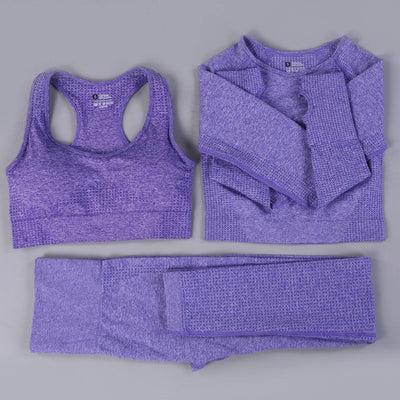 Yoga Set Women Seamless Dot Fitness Clothing