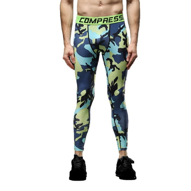 Men's Sports Camouflage Leggings - Sporty Chimp legging, workout